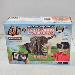 Utopia 360 Animal Zoo 4D+ Augmented Reality Flashcards & VR Headset STEM Toy
